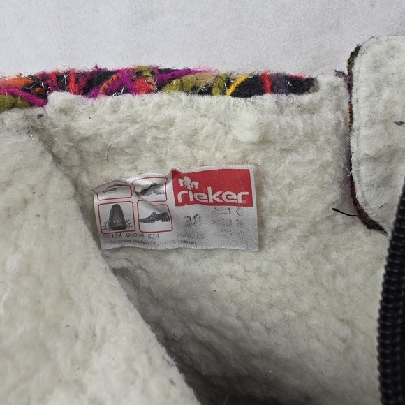 Rieker Z6743 Felicitas Women's Black and Multicolor Ankle Boots Size 38 - Picture 7 of 7